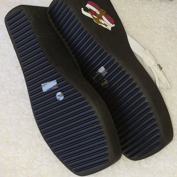 JESSICA SIMPSON White Patent Leather Wedge Sandal (NWOT) - Picture 9 of 11